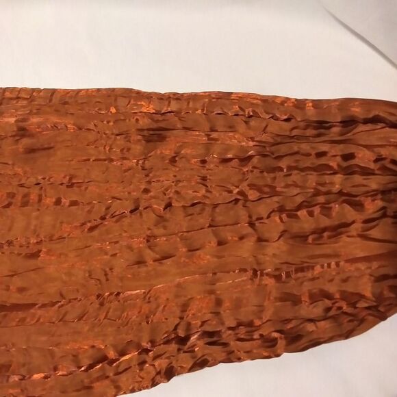 Fashion Nova Jumpsuit Seleste Satin Halter Backless Silky Soft Wide Leg Copper M - Picture 4 of 11